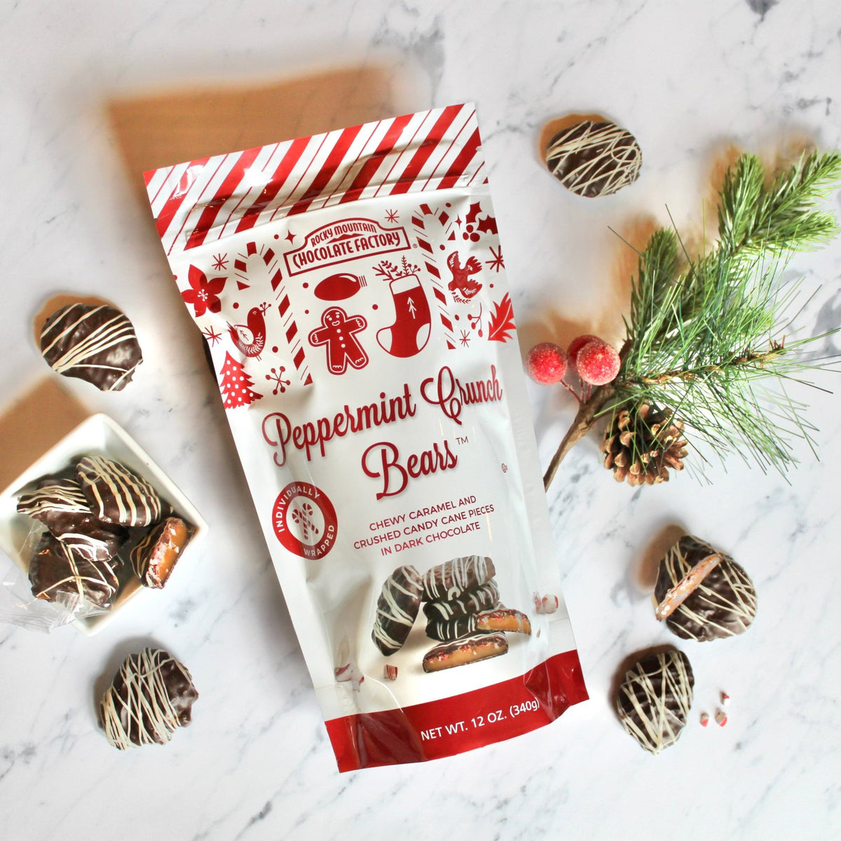 Dark Chocolate Peppermint Crunch Bears™