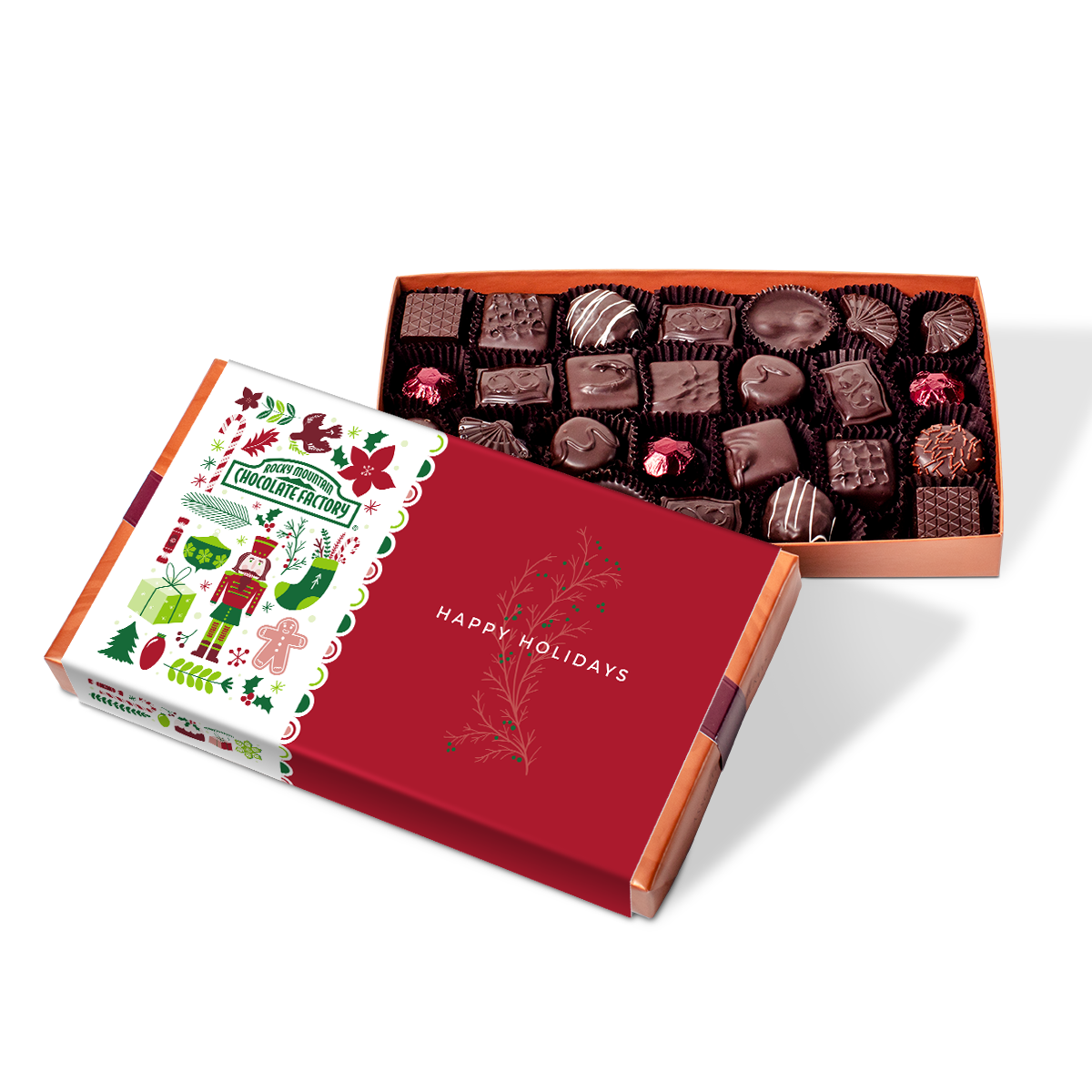 Holiday Dark Chocolate Assorted Gift Box, 14.5 oz.