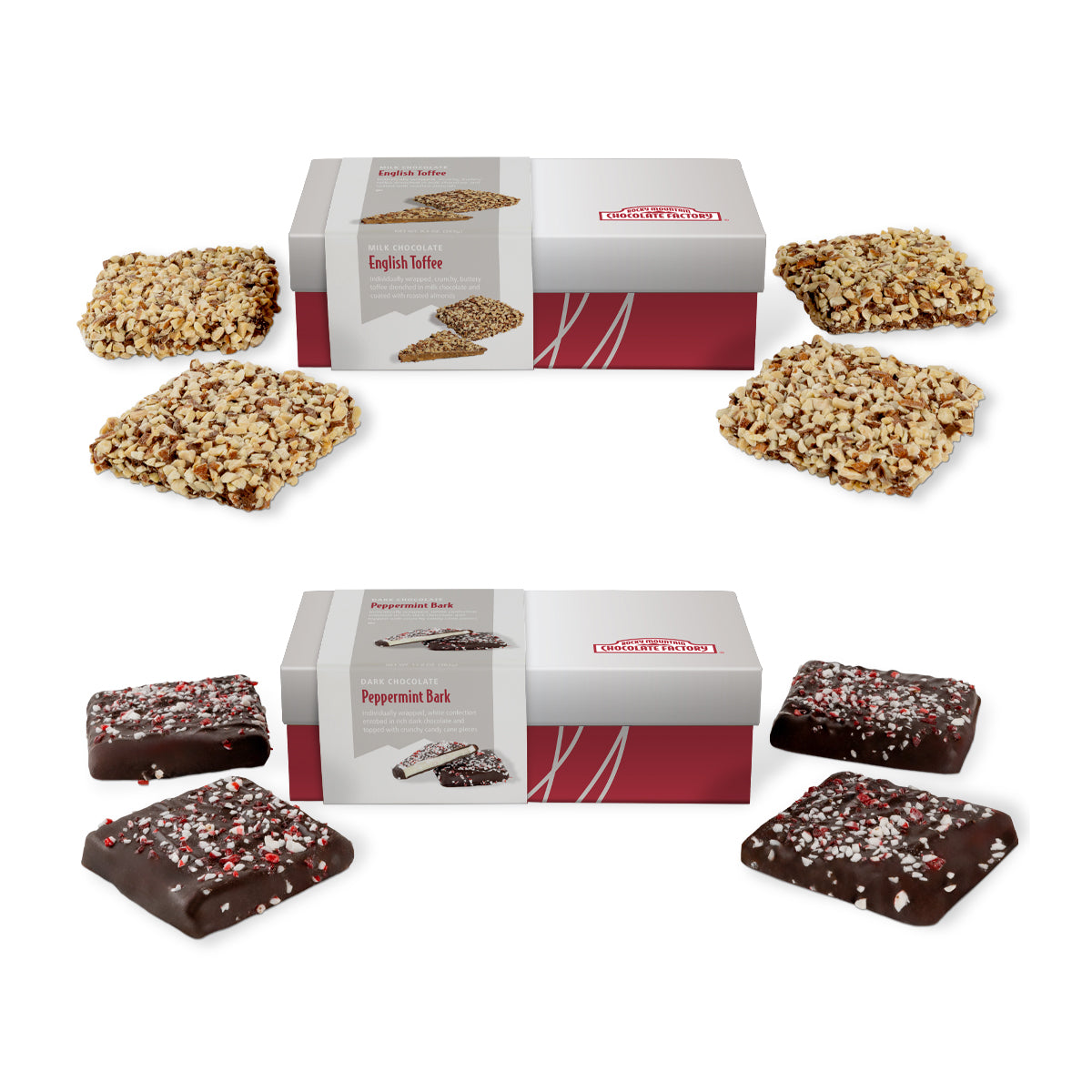 Holiday English Toffee and Peppermint Bark Gift