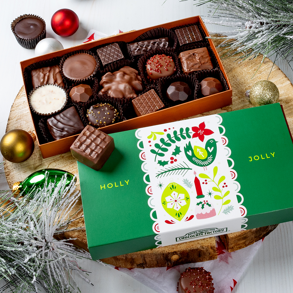 Holiday Small Chocolate Gift Box, 8 oz.